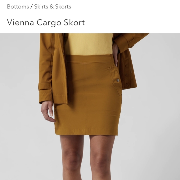 Athleta Skort; Vienna Cargo; Size 4, Brass Yellow - Picture 5 of 6